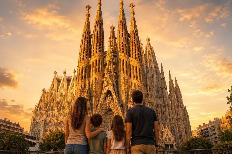Adventure Quest artwork for the “Gaudí's City” mission in Sagrada Família Explorer.