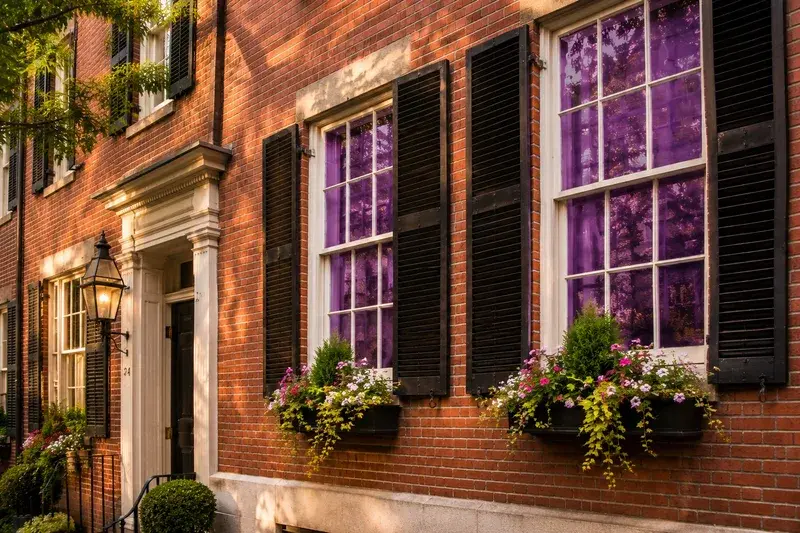 Adventure Quest artwork for the “The Purple Windows” mission in Beacon Hill & Boston Common Explorer.