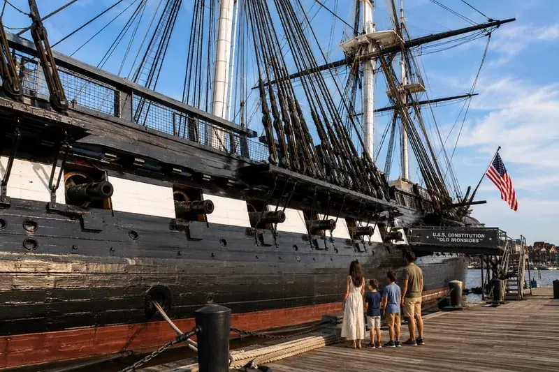 Adventure Quest artwork for the “Old Ironsides Up Close” mission in Charlestown & the Navy Yard Explorer.