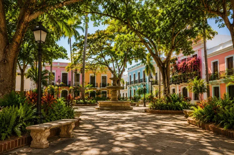 Adventure Quest artwork for the “Relax in a Plaza” mission in Old San Juan Explorer.
