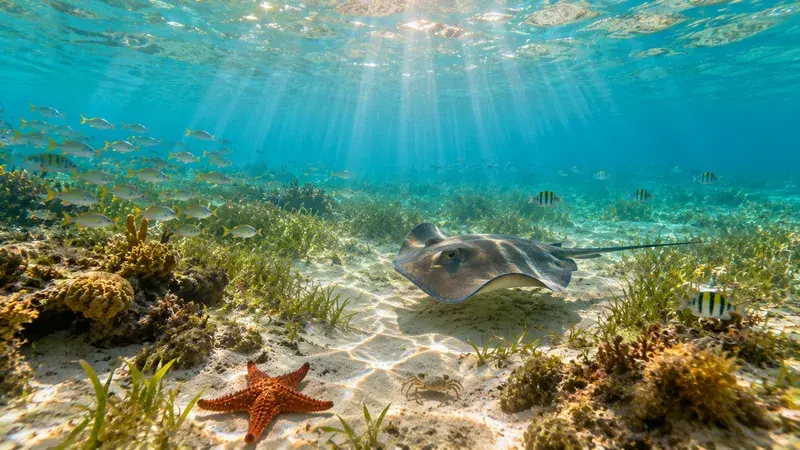 Adventure Quest artwork for the “Life Beneath the Waves” mission in Bahia Honda Explorer.