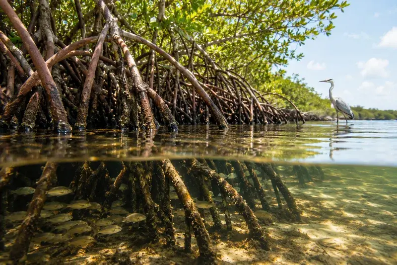 Adventure Quest artwork for the “The Mangrove Wall” mission in Pennekamp Reef Explorer.
