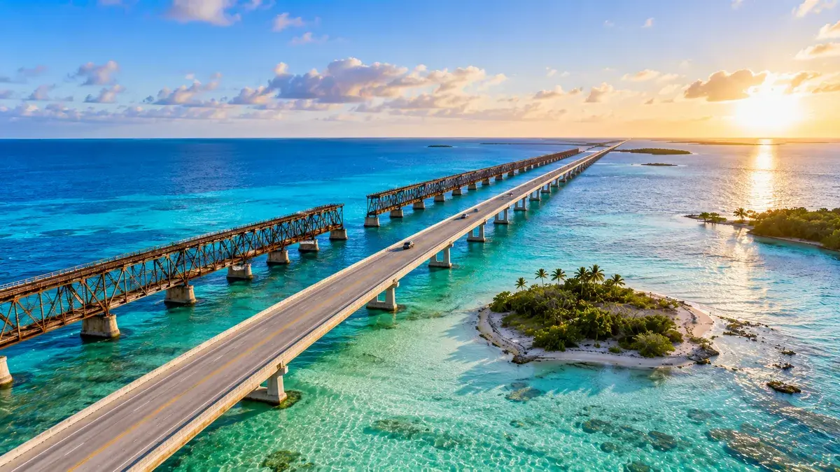 Adventure Quest card artwork for the Seven Mile Bridge Explorer adventure.