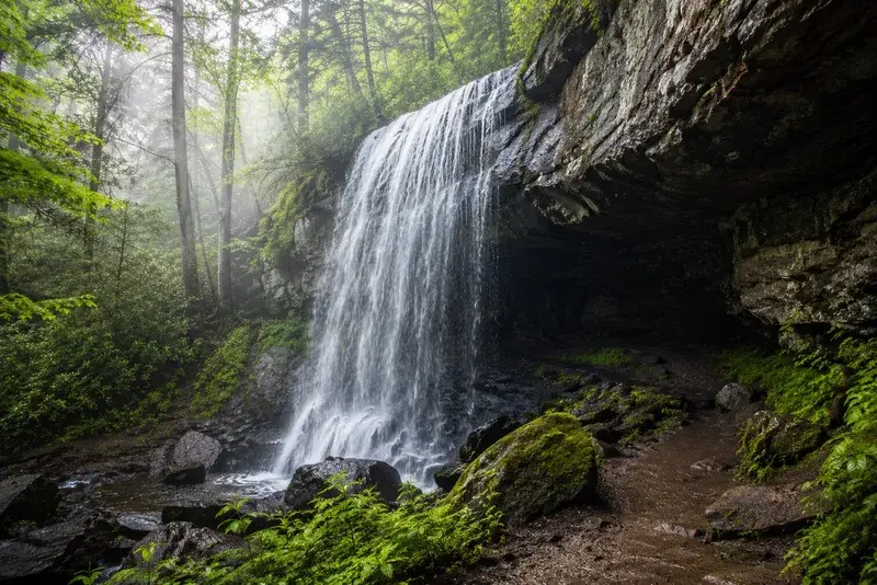 Adventure Quest artwork for the “Grotto Falls Hunt” mission in Roaring Fork Motor Nature Trail.
