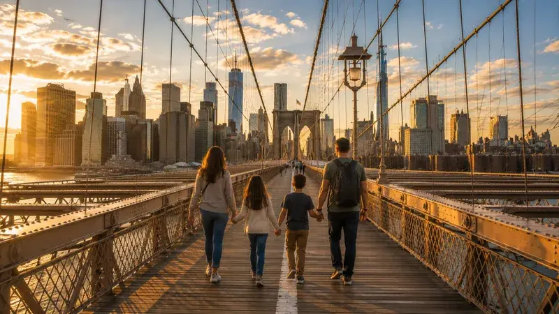 Adventure Quest artwork for the “The Bridge That Made Brooklyn” mission in Brooklyn Bridge & DUMBO Explorer.