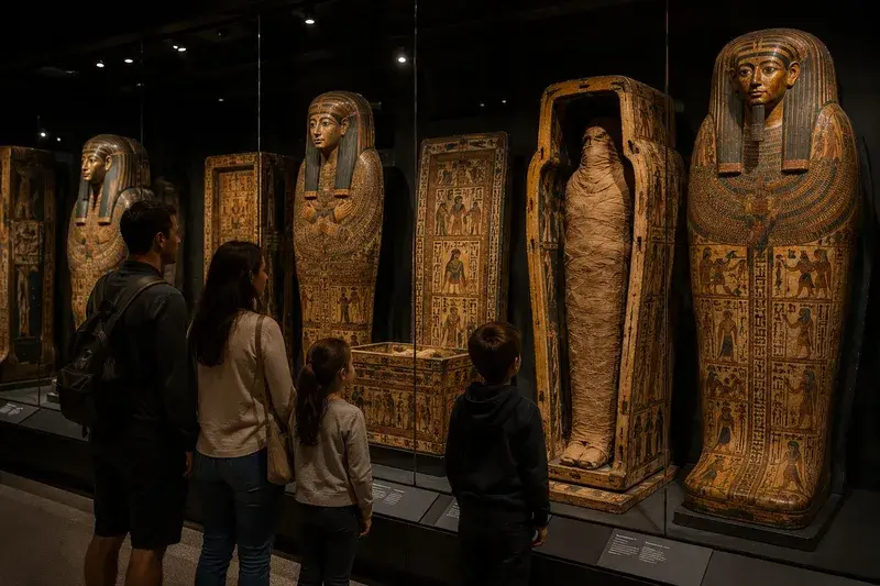 Adventure Quest artwork for the “The Mummy Room” mission in The Met Explorer.