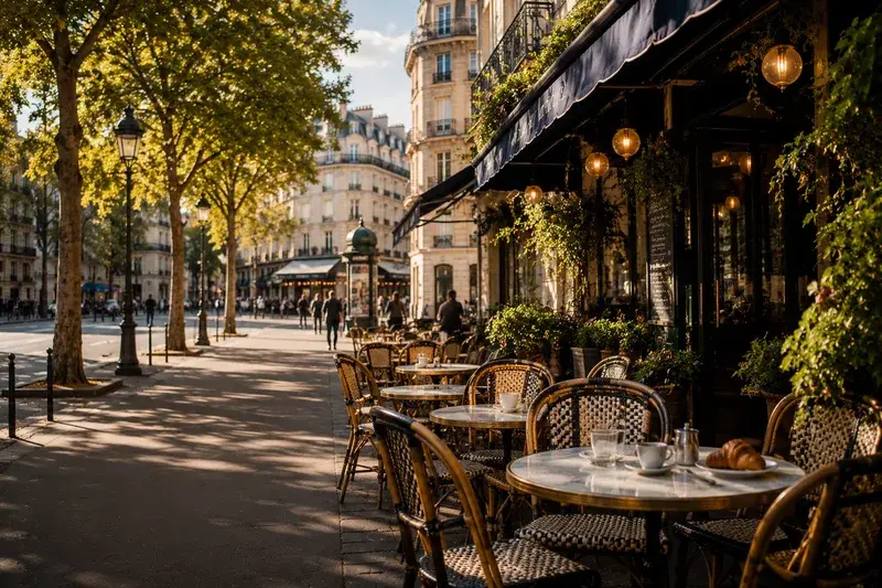 Adventure Quest artwork for the “Café Pause” mission in Eiffel & Champs-Elysees.