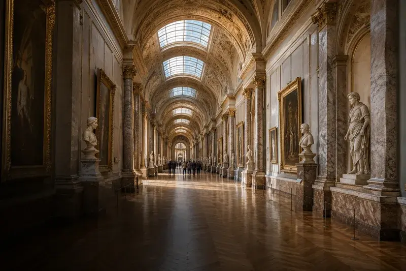 Adventure Quest artwork for the “Grand Gallery” mission in Louvre Experience.