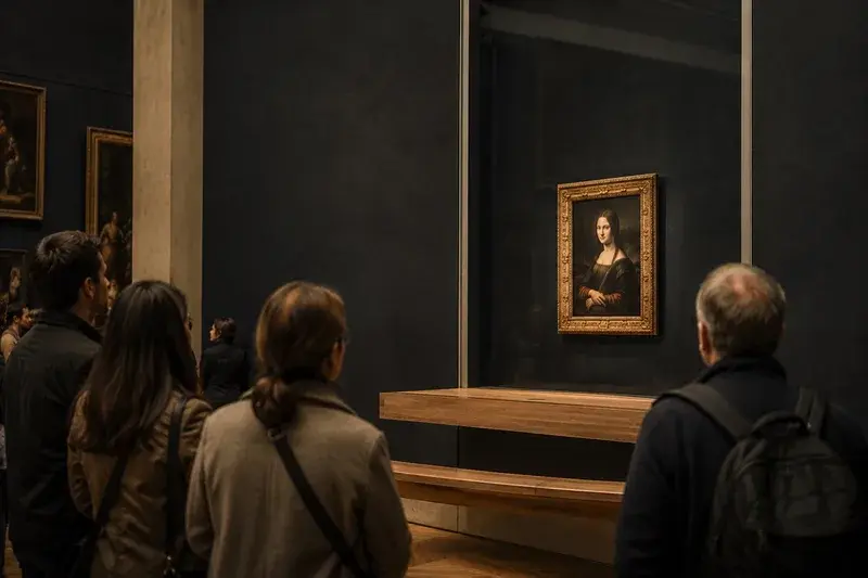 Adventure Quest artwork for the “Famous Face” mission in Louvre Experience.