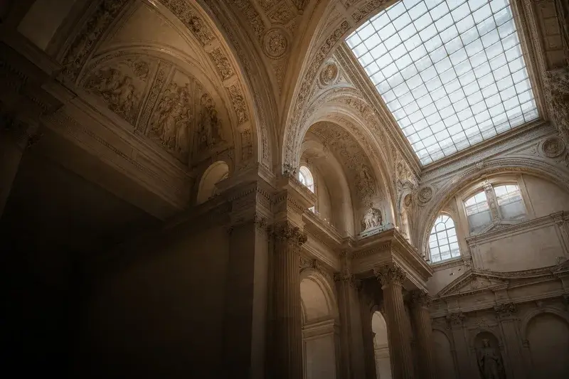Adventure Quest artwork for the “Ceiling & Light” mission in Louvre Experience.