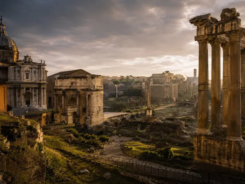 Adventure Quest artwork for the “Forum Stones” mission in Colosseum & Ancient Rome Explorer.