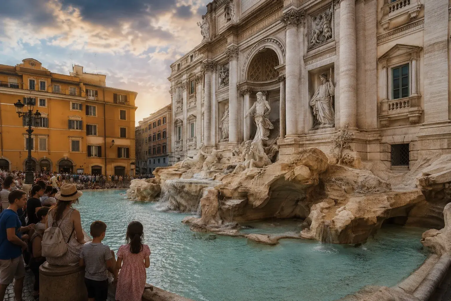 Adventure Quest artwork for the Trevi Fountain & Piazza Quest adventure.