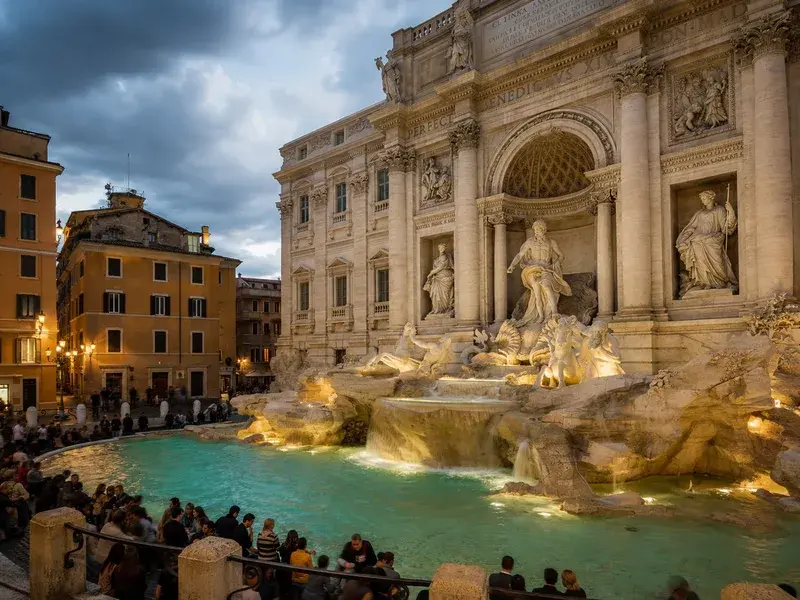 Adventure Quest artwork for the “Fountain Theater” mission in Trevi Fountain & Piazza Quest.
