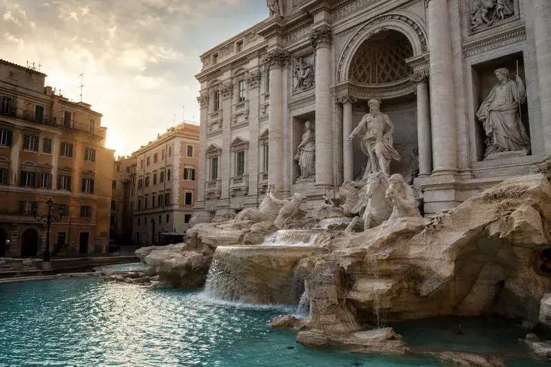 Adventure Quest artwork for the “Water Story” mission in Trevi Fountain & Piazza Quest.