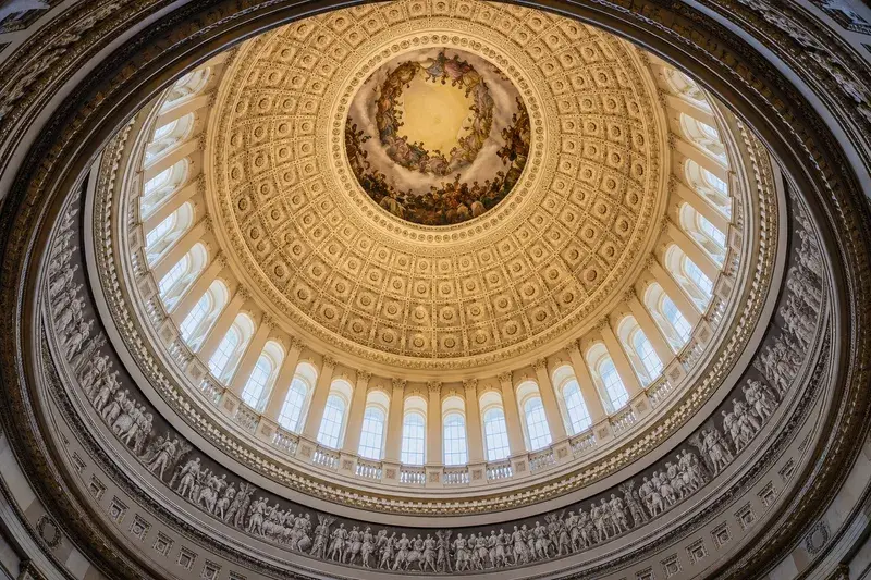 Adventure Quest artwork for the “The Dome's Secret Weight” mission in Capitol Hill & Democracy.