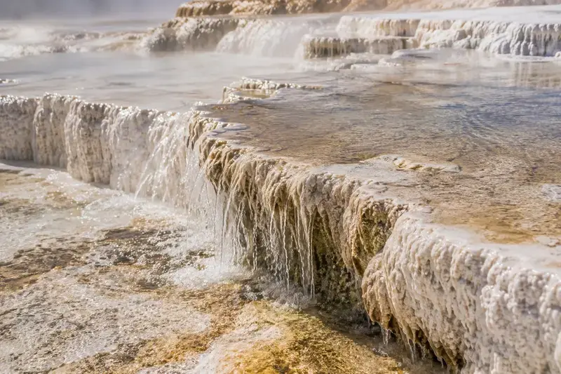 Adventure Quest artwork for the “Limestone Beneath” mission in Mammoth Hot Springs.