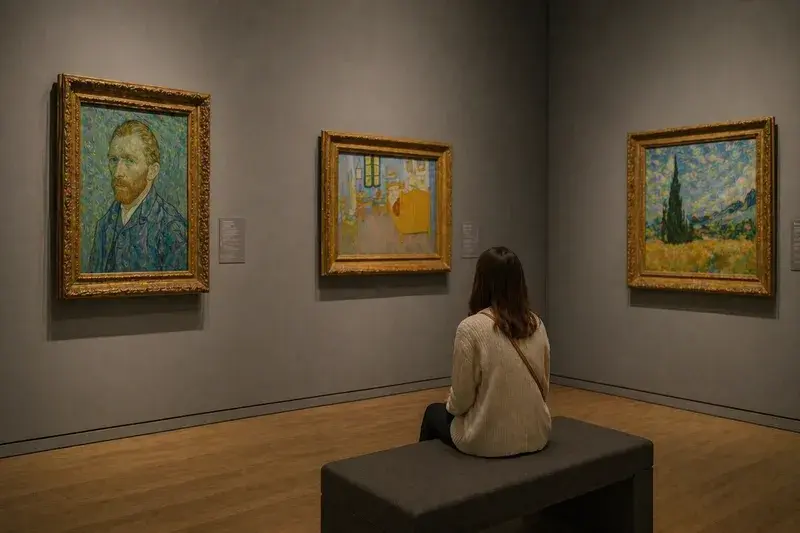 Adventure Quest artwork for the “Quiet Looking” mission in Van Gogh Experience.