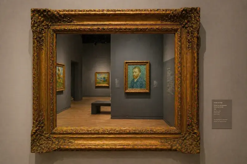 Adventure Quest artwork for the “Framed View” mission in Van Gogh Experience.
