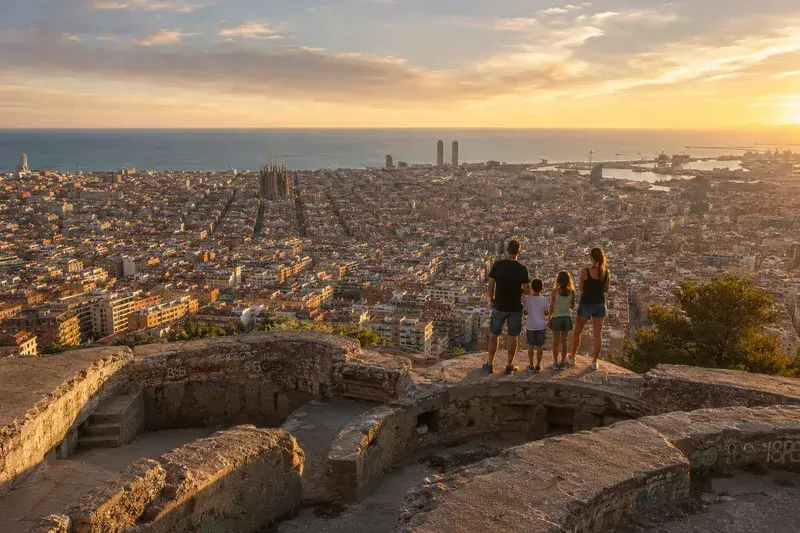 Adventure Quest artwork for the “Barcelona From Bunkers” mission in Barcelona Highlights Explorer.