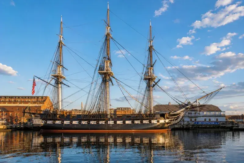 Adventure Quest artwork for the “Old Ironsides' Home Waters” mission in Harbor & Waterfront Explorer.