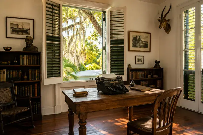 Adventure Quest artwork for the “Hemingway's Writing Room” mission in Key West Explorer.