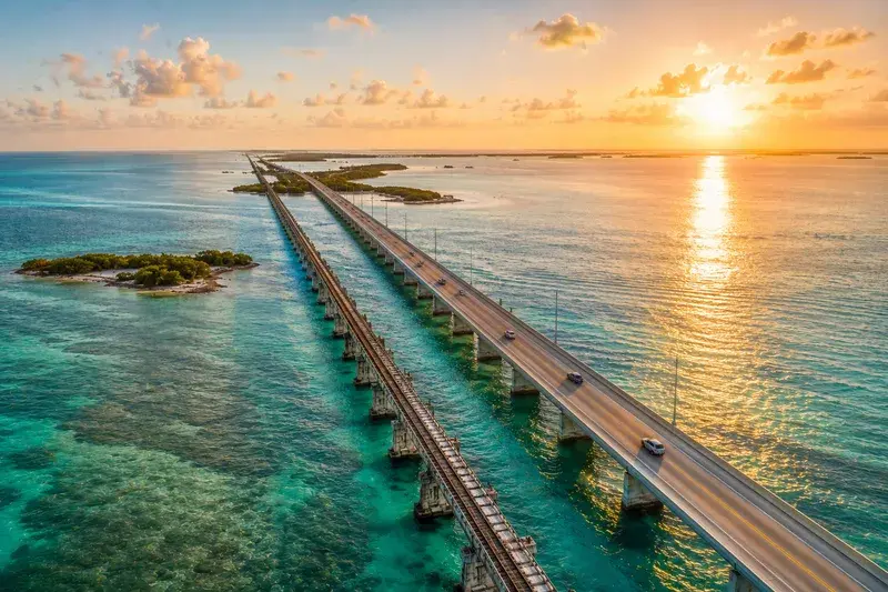 Adventure Quest artwork for the “A Bridge That Changed Florida” mission in Seven Mile Bridge Explorer.