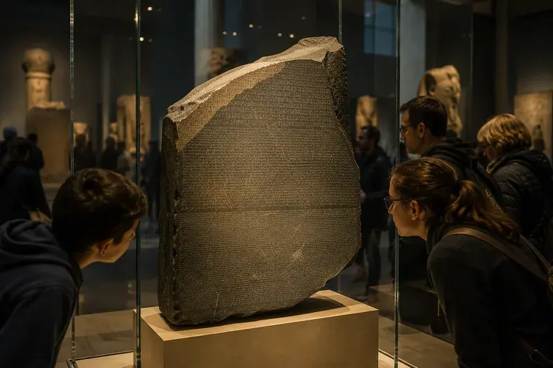 Adventure Quest artwork for the “The Rosetta Stone” mission in British Museum Explorer.