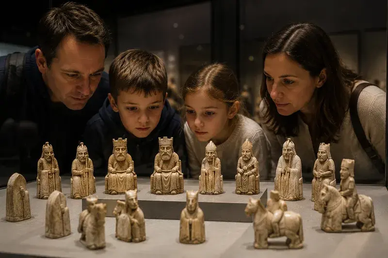 Adventure Quest artwork for the “The Lewis Chessmen” mission in British Museum Explorer.