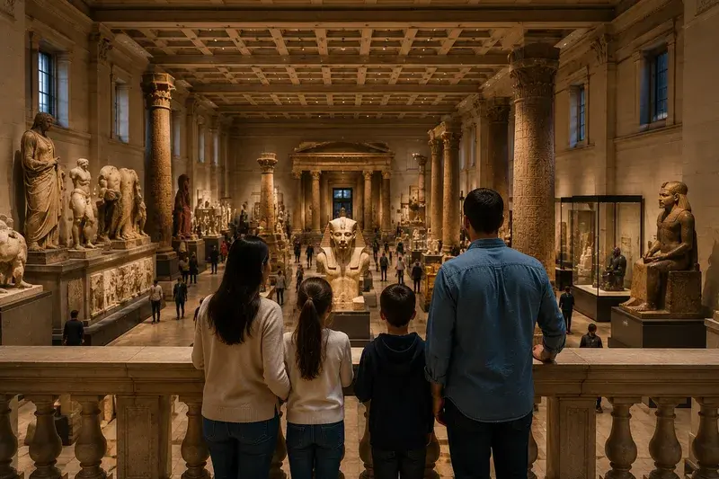 Adventure Quest artwork for the “Journey Through Time” mission in British Museum Explorer.